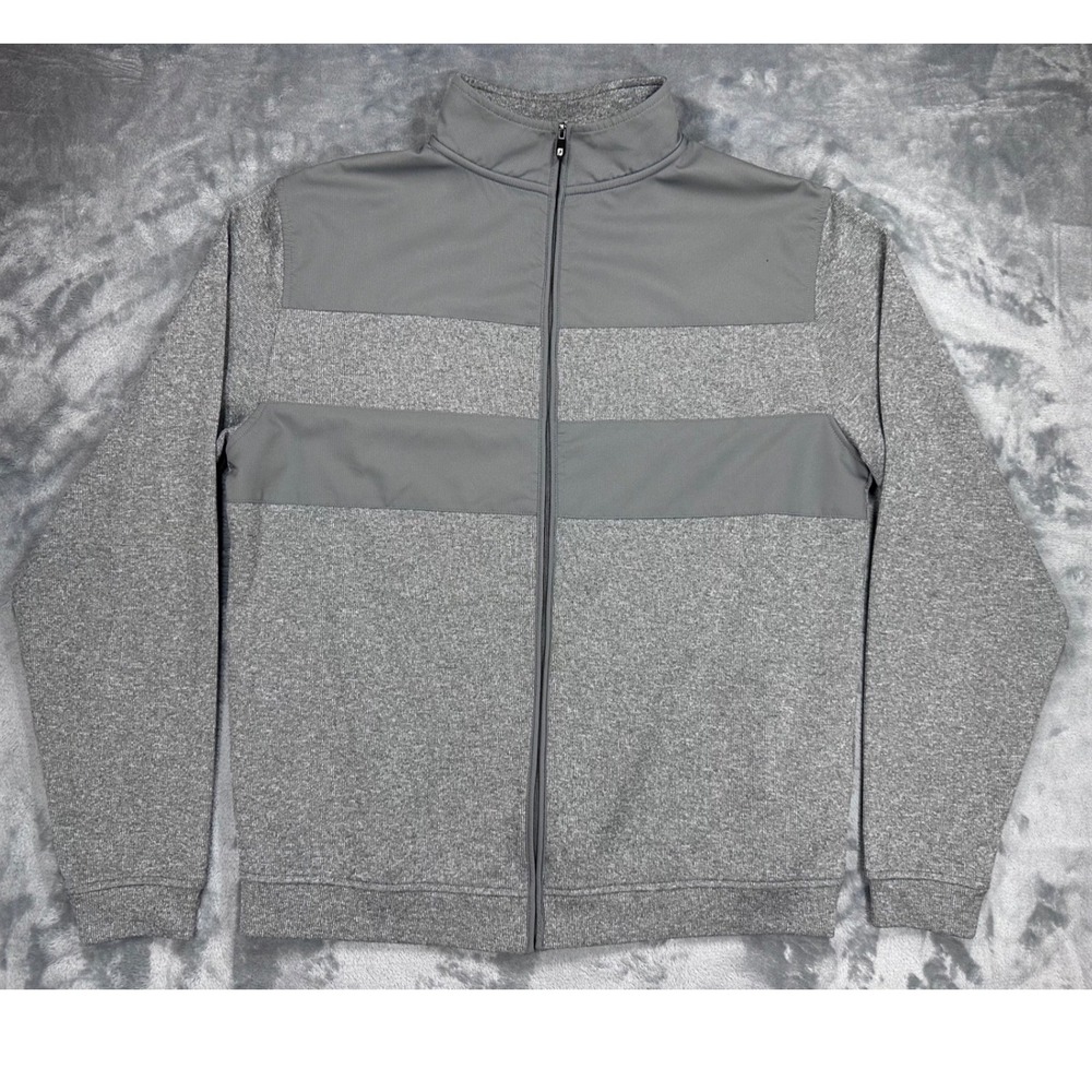 FootJoy Mens Full‎ Zip Golf Jacket Grey Heathered Performance Layer 24788 Large